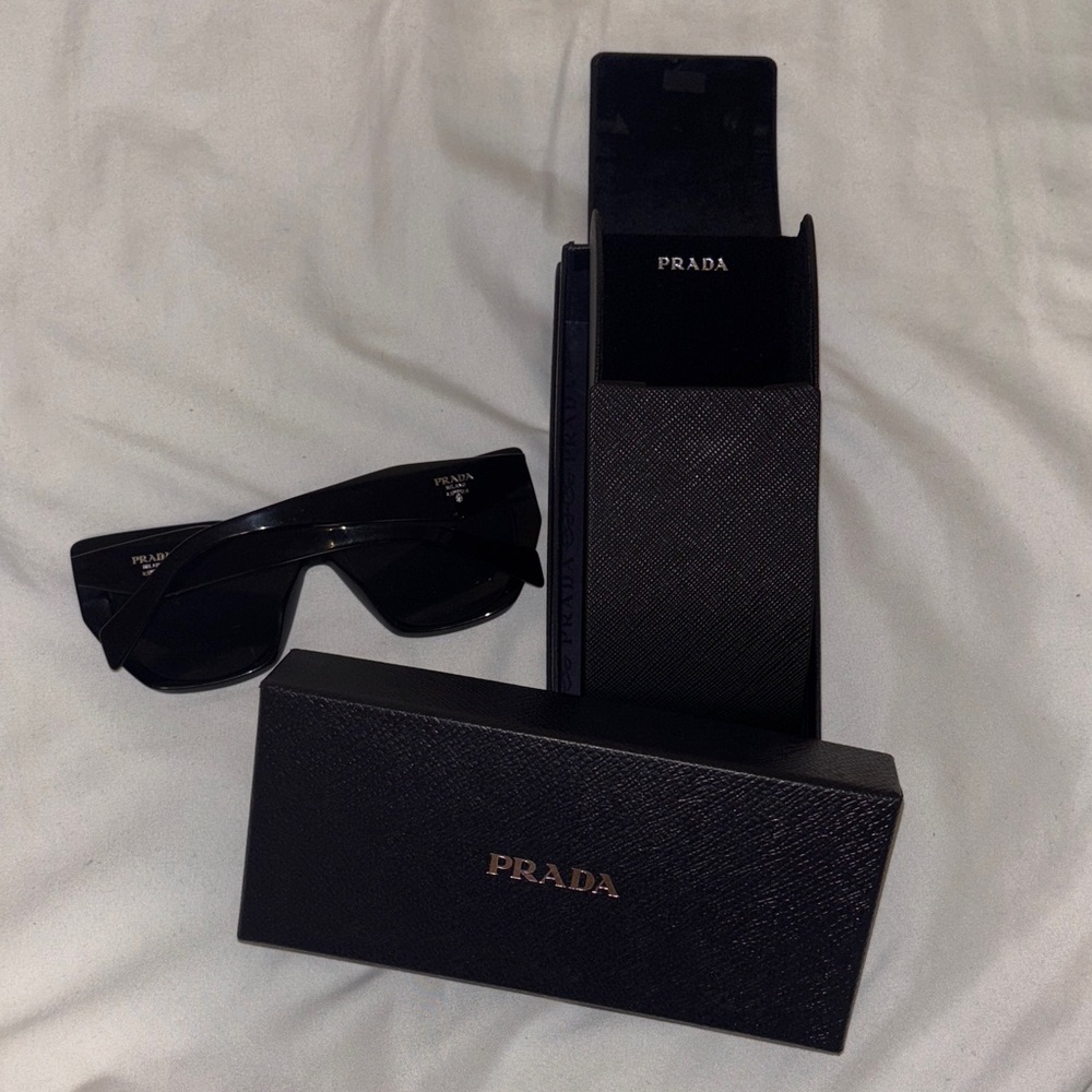 Prada Sleek Black Sunglasses with Case